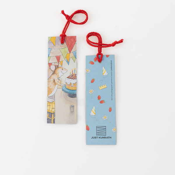 Lesezeichen mit Kordel "Luzi feiert Geburtstag"