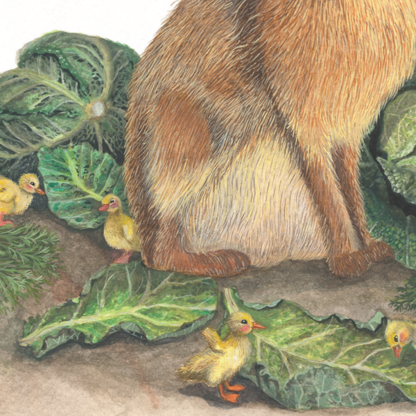 Kunstdruck "ist das der Osterhase?"